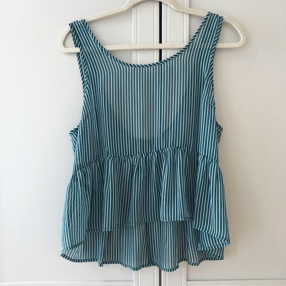 Semi Sheer stripped tank